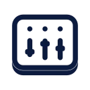 Mixing console icon, Slab style