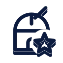 Observatory star icon, Slab style