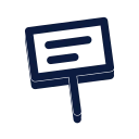 Protest placard icon, Slab style