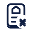 Sale deed x icon, Slab style