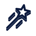 Shooting star icon, Slab style