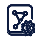 Star chart settings icon, Slab style