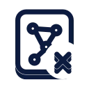 Star chart x icon, Slab style