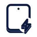 Tablet bolt icon, Slab style