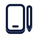 Tablet stylus icon, Slab style
