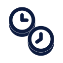 Time zones icon, Slab style