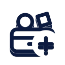 Toy box plus icon, Slab style