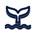 Whale tail icon, Slab style
