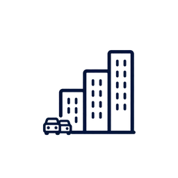 Stepped City Skyline AI icon