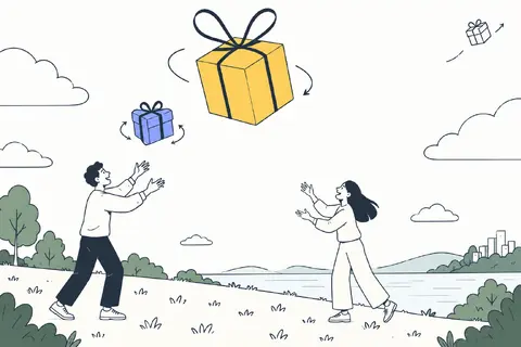 Drifting Gift Cluster AI illustration
