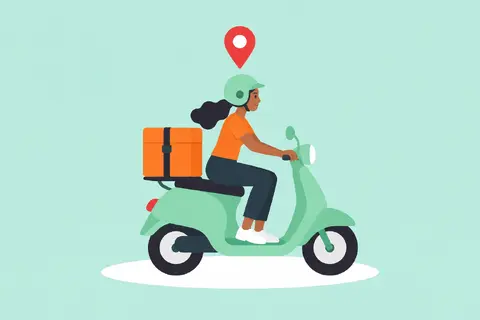 Courier In Motion AI illustration