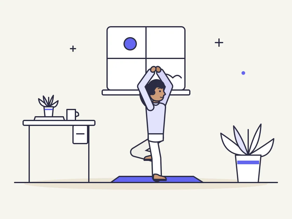 A balanced day illustration