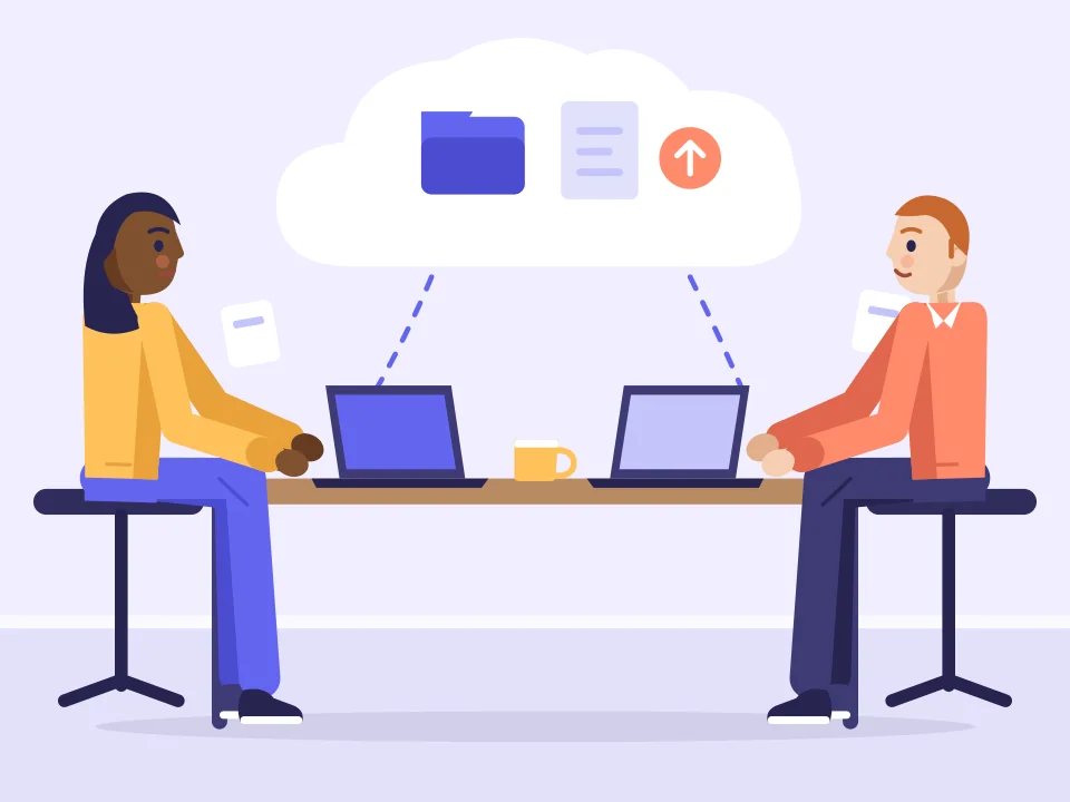 Cloud workspace illustration