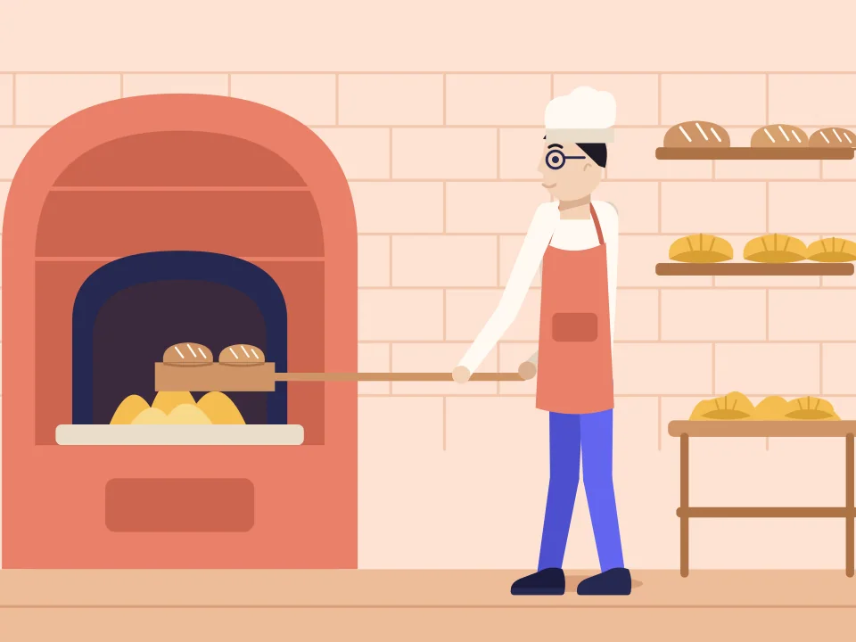 Fresh from the oven illustration