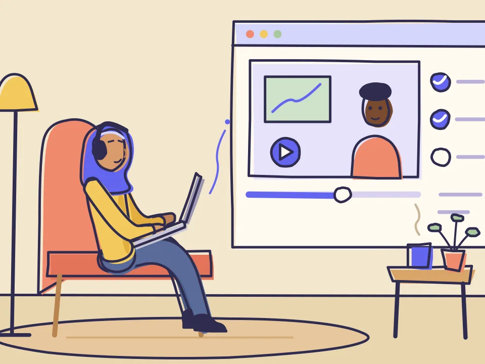 Learn at your pace illustration