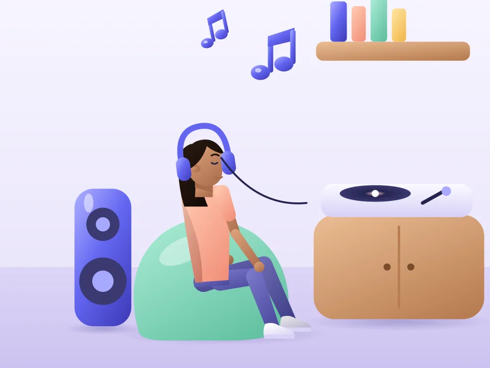 Make space for music illustration