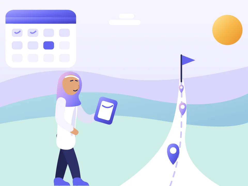 Plan the next milestone illustration