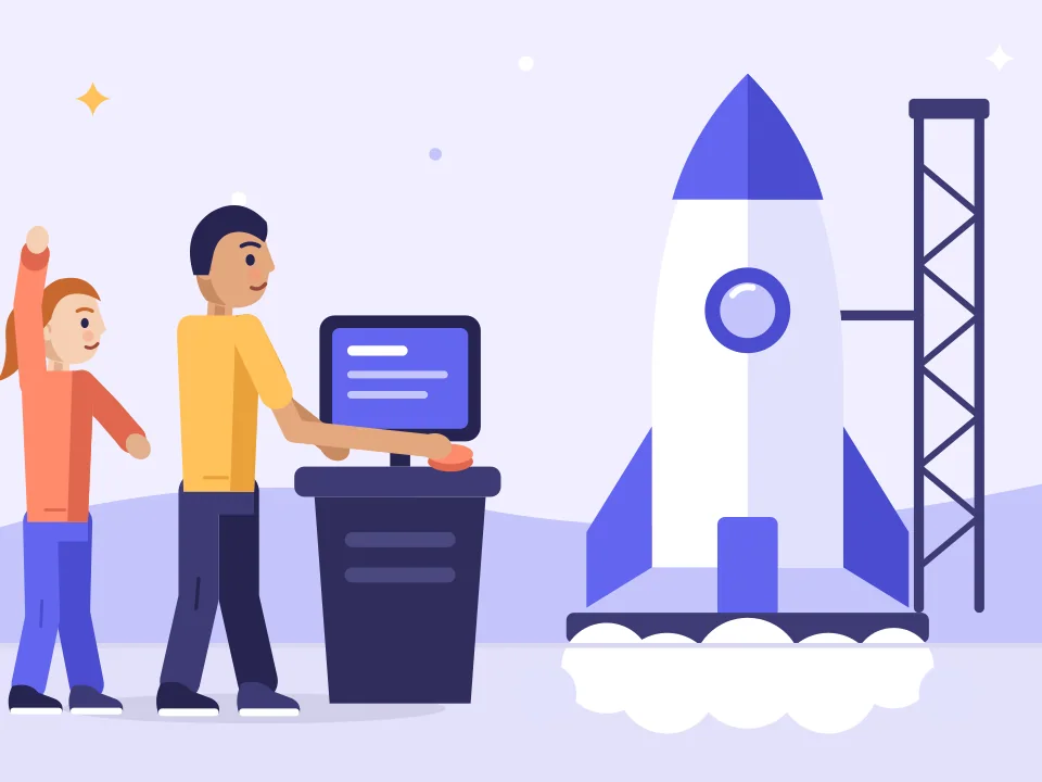 Ready to launch illustration