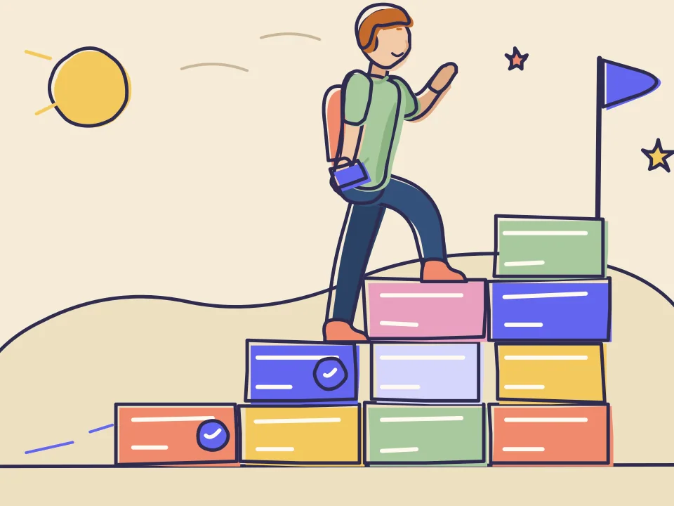 Small steps, big progress illustration