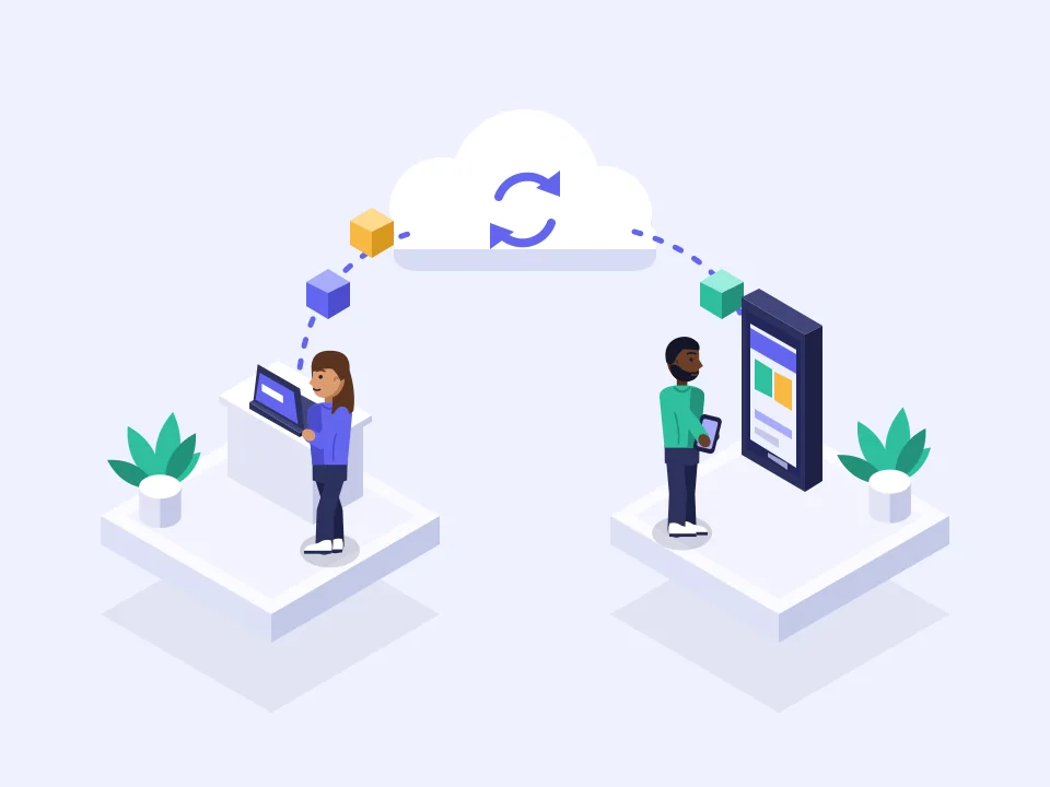 Sync in motion illustration