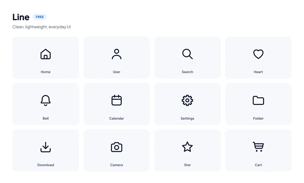HubToolify Line icons: a clean, lightweight outline style for everyday interfaces