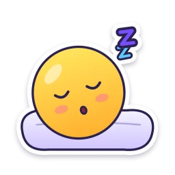Sleeping sticker
