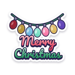 Twinkling Christmas Lights sticker