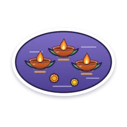 Diyas Floating on the River sticker