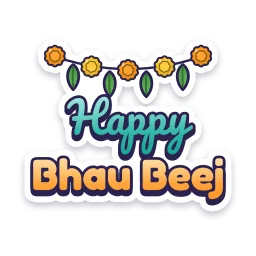 Happy Bhau Beej sticker