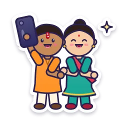 Sibling Selfie sticker
