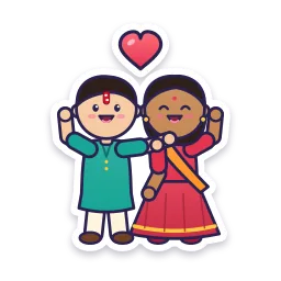 Siblings Side Hug sticker