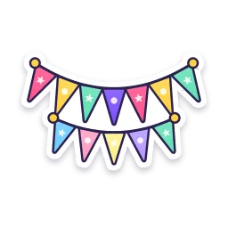 Birthday Bunting sticker