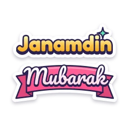 Janamdin Mubarak sticker