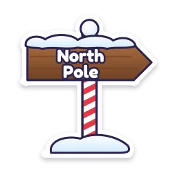 North Pole Sign sticker