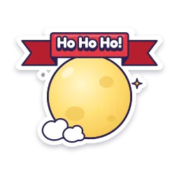 Sleigh Across the Moon sticker