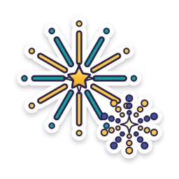 Celebration Fireworks sticker