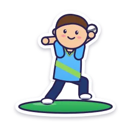 Bowling Action sticker