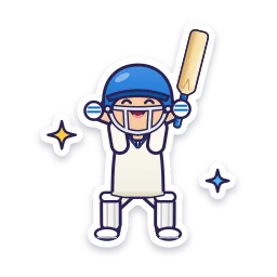 Celebrating Batsman sticker