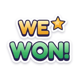 WE WON! sticker
