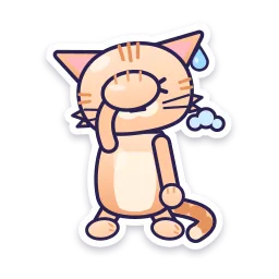 Cat Doing a Facepalm sticker