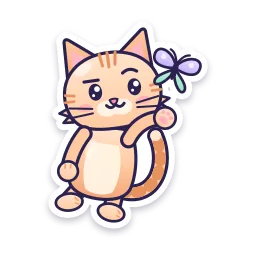 Curious Cat sticker