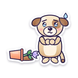 Dog Apologizing sticker