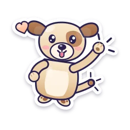 Dog Giving an Excited Greeting sticker