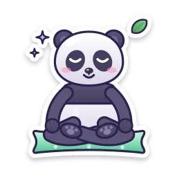 Panda Meditating sticker