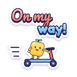 On My Way sticker