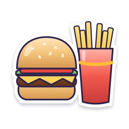 Burger and Fries sticker