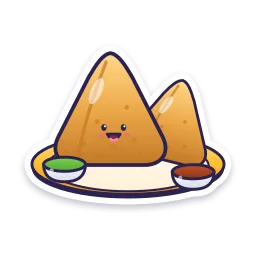 Samosa With Chutney sticker