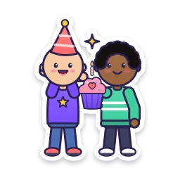 Friends Birthday sticker