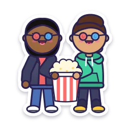 Friends Movie Night sticker