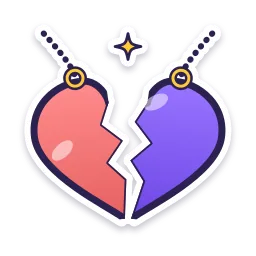 Matching Half Hearts sticker
